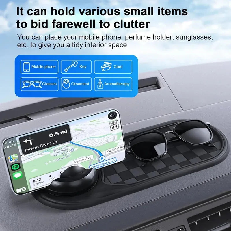 2 in 1 dashboard mat with phone holder product
