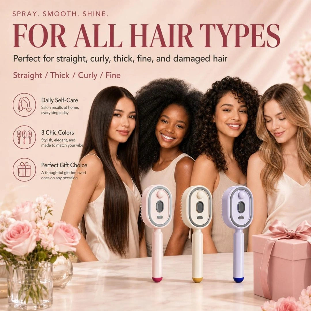 Electric spray air cushion massage comb product